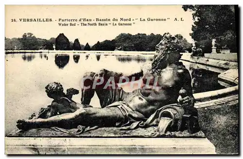 Cartes postales Versailles Parterre d&#39eau Bassin du Nord La Garonne