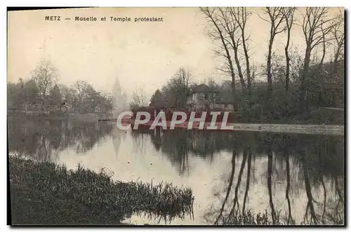 Cartes postales Metz Moselle et temple protestant