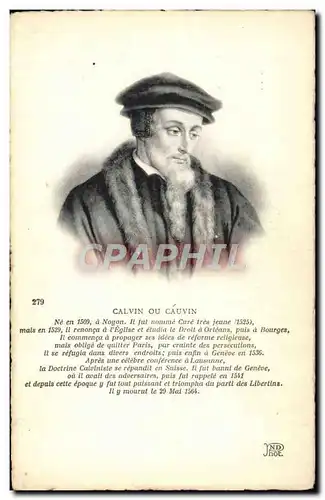 Cartes postales Calvin ou Cauvin