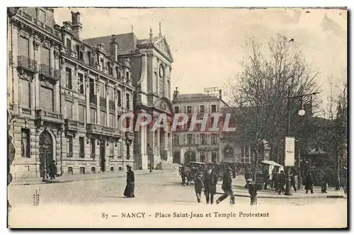 Cartes postales Nancy Place St Jean et Temple protestant