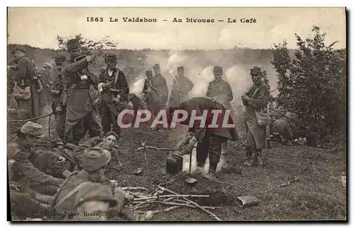 Ansichtskarte AK Militaria Le Valdahon Au bicouac Le cafe