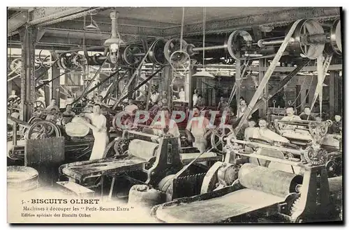 Cartes postales Biscuits Olibet Paris Machines a decouper les Petit Beurre Extra