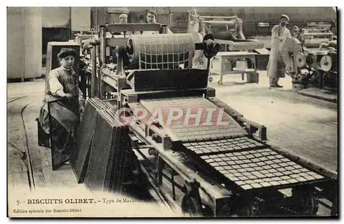 Cartes postales Biscuits Olivet Paris Types de machine a decouper