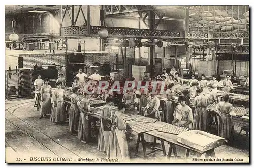 Cartes postales Biscuits Olivet Paris Machines a patisserie
