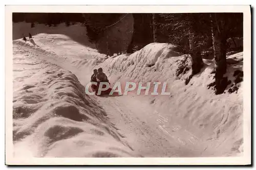 Cartes postales Sports d&#39hiver Ski Le Lautaret Piste de Bobsleigh de Perquelin Un bob en course