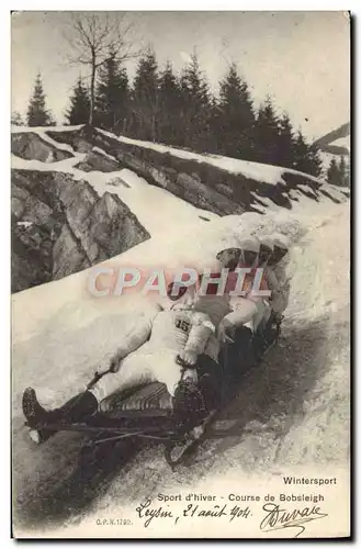 Cartes postales Sports d&#39hiver Ski Course de Bobsleigh