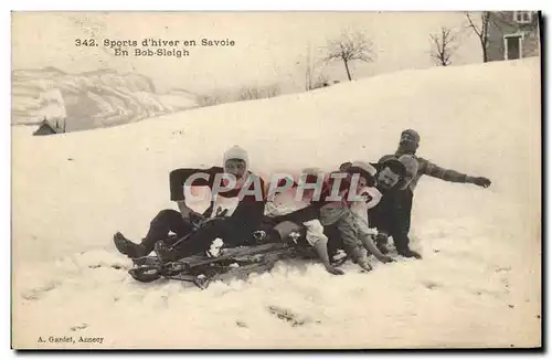 Cartes postales Sports d&#39hiver Ski En Bob-Sleigh