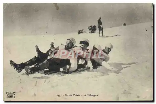 Ansichtskarte AK Sports d&#39hiver Ski Le toboggan Luge