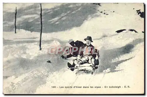 Cartes postales Sports d&#39hiver Ski En Bobsleigh