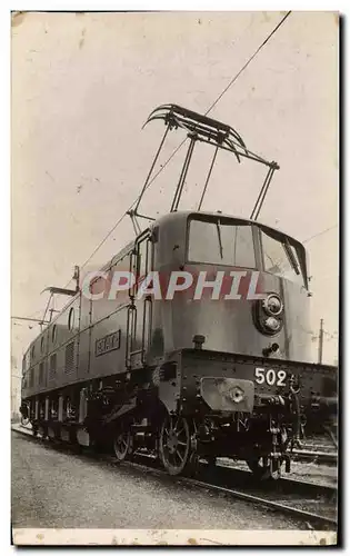 CARTE PHOTO Train Locomotive 502