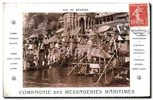 Cartes postales Bateau Compagnie des Messageries Maritimes Vue de Benares