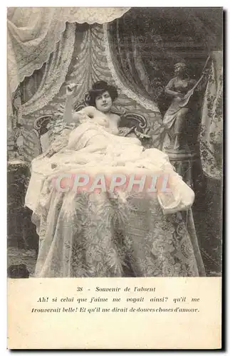 Cartes postales Nu erotique Femme Souvenir de l&#39absent
