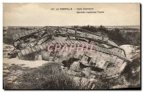 Ansichtskarte AK Militaria Tank La Pompelle Tank allemand