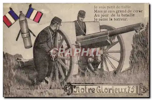 Cartes postales Militaria Canon Notre glorieur 75