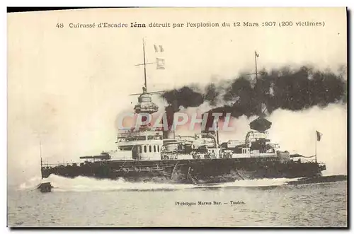 Cartes postales Bateau Guerre Cuirasse d&#39escadre