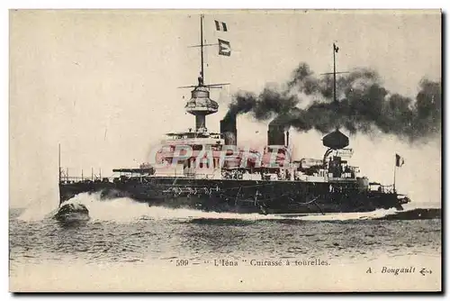 Cartes postales Bateau Guerre Cuirasse a tourelles