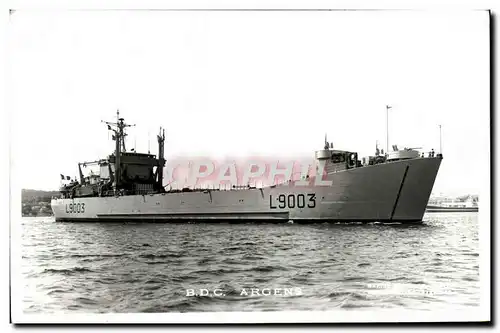 Cartes postales Bateau Guerre BDC Argens