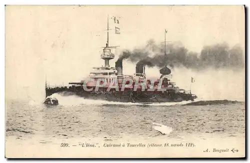 Cartes postales Bateau Guerre Iena Cuirasse a tourelles