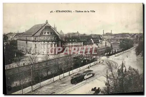Cartes postales Le theatre Strasbourg Tramway
