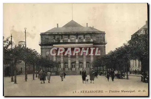 Ansichtskarte AK Le theatre municipal Strasbourg