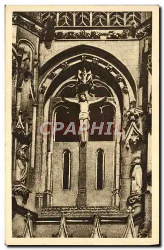 Ansichtskarte AK Soissons ancienne abbaye de Saint Jean des Vignes Le Christ en croix de la fleche septentrionale
