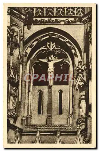 Cartes postales Soissons ancienne abbaye de Saint Jean des Vignes Le Christ en croix de la fleche septentrionale