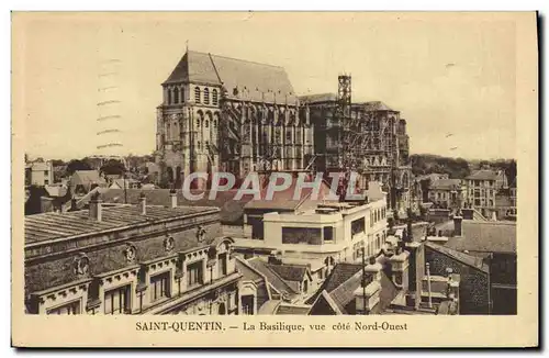 Cartes postales Saint Quentin La Basilique Vue Cote Nord Ouest