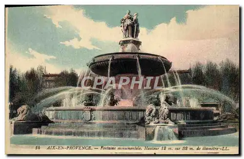 Cartes postales Aix En Provence La Fontaine monumentale