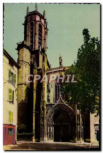 Ansichtskarte AK Aix En Provence Basilique metropolitaine St Sauveur sa facade romane