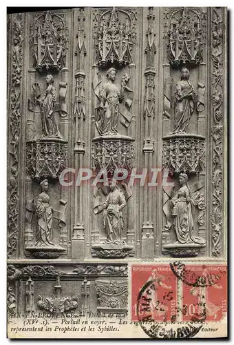 Cartes postales Aix En Provence Cathedrale St Sauveur Portail en noyer Prophetes et les Sybilles