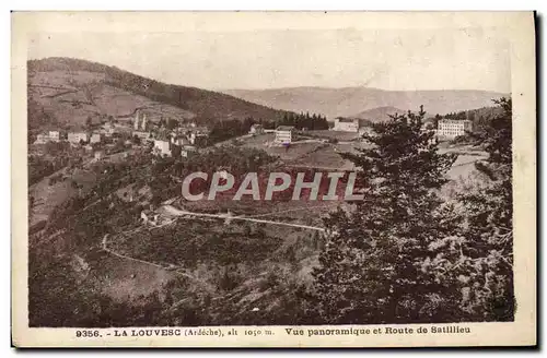 Cartes postales La Louvesc Vue panoramique et route de Satilieu