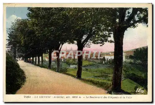 Cartes postales La Louvesc Le boulevard des elegants et la ville