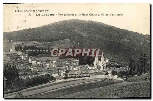 Cartes postales La Louvesc Vue Generale et le Mont Chaix