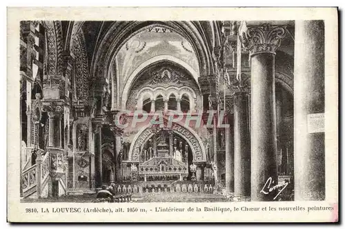 Ansichtskarte AK La Louvesc L&#39interieur de la basilique Le choeur et les nouvelles peintures