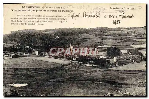 Cartes postales La Louvesc Vue panoramique prise de la route de Dunieres