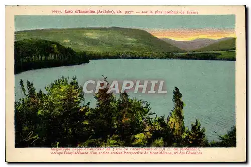 Ansichtskarte AK Lac D&#39Issarles Lac le plus profond de France