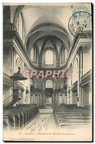 Cartes postales Nancy Interieur du temple protestant