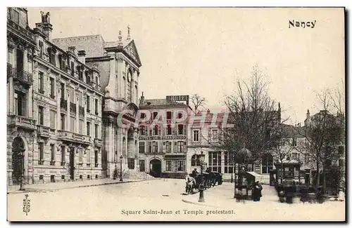 Cartes postales Square Saint-Jean et Temple protestant Nancy