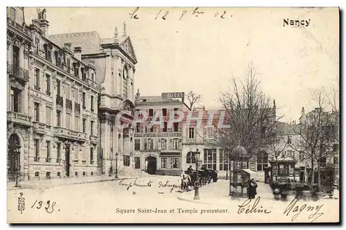 Cartes postales Nancy Square Saint-Jean et Temple protestant