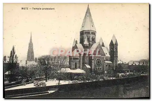 Cartes postales Temple protestant Metz