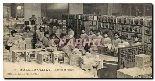 Cartes postales Biscuits Olibet Biscuits et pesage