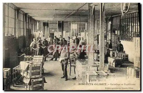 Cartes postales Biscuits Olibet Emabllage et expeditions