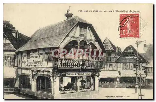 Cartes postales Fabrique du chocolat Lorran a l&#39exposition de Nancy
