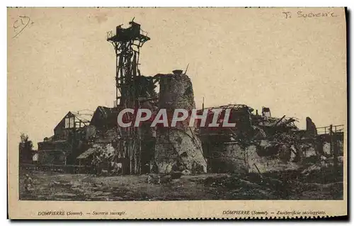 Cartes postales Dompierre sucrerie saccagee