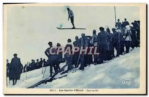 Ansichtskarte AK Sports d&#39hiver Ski Saut en ski