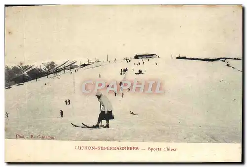 Ansichtskarte AK Sports d&#39hiver Ski Luchon Superbagneres