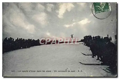 Cartes postales Sports d&#39hiver Ski Les Alpes Un concours de saut
