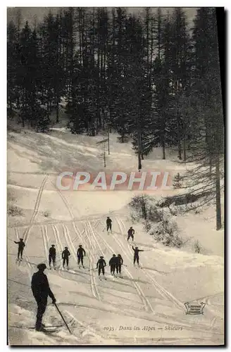Ansichtskarte AK Sports d&#39hiver Ski Skieurs Chasseurs alpins