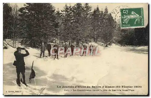 Cartes postales Sports d&#39hiver Ski Journee d&#39hiver du Ballon d&#39Alsace Les commissaires tracent la piste
