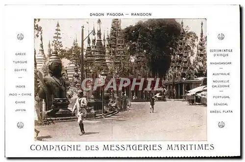 Cartes postales Bateau Messageries Maritimes Dagon Pagoda Rangoon